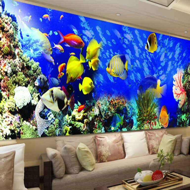 Diamond Painting Vissen Groot Formaat voorbeeldafbeelding van het volledige ontwerp