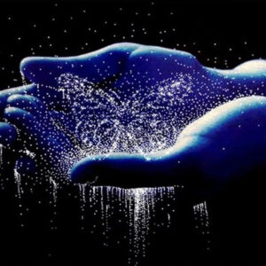Diamond Painting Vlinder In Hand voorbeeldafbeelding van het volledige ontwerp