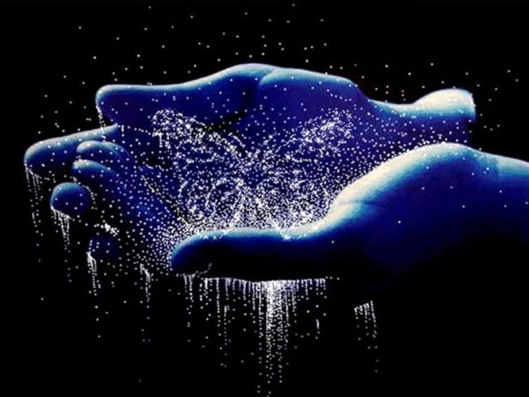 Diamond Painting Vlinder In Hand voorbeeldafbeelding van het volledige ontwerp