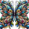 Diamond Painting Vlinder Mandala voorbeeldafbeelding van het volledige ontwerp