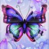 Diamond Painting Vlinder Pastel Kleuren voorbeeldafbeelding van het volledige ontwerp