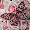 Diamond Painting Vlinder - Rozen voorbeeldafbeelding van het volledige ontwerp