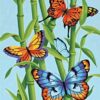 Diamond Painting Vlinders In Bamboe voorbeeldafbeelding van het volledige ontwerp