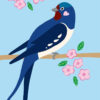 Diamond Painting Vogeltje - by Anneke Schipper voorbeeldafbeelding van het volledige ontwerp