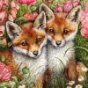 Diamond Painting Vos voorbeeldafbeelding van het volledige ontwerp