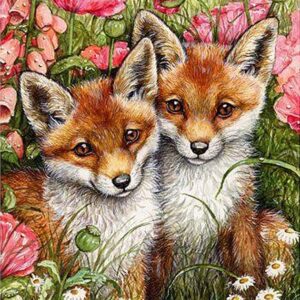 Diamond Painting Vos voorbeeldafbeelding van het volledige ontwerp