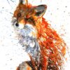 Diamond Painting Vos Oranje voorbeeldafbeelding van het volledige ontwerp