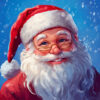 Diamond Painting Vrolijke kerstman voorbeeldafbeelding van het volledige ontwerp