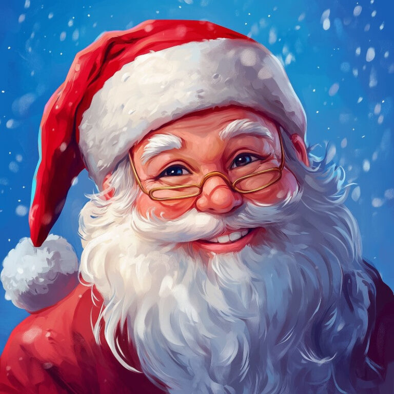 Diamond Painting Vrolijke kerstman voorbeeldafbeelding van het volledige ontwerp