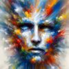 Diamond Painting Vrouw Abstract voorbeeldafbeelding van het volledige ontwerp