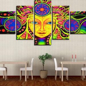 Diamond Painting Vrouw Abstract 5 Luiken voorbeeldafbeelding van het volledige ontwerp