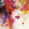 Diamond Painting Vrouw Abstract Verf voorbeeldafbeelding van het volledige ontwerp