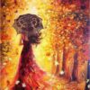Diamond Painting Vrouw In Rode Jurk voorbeeldafbeelding van het volledige ontwerp