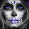 Diamond Painting Vrouw Masker voorbeeldafbeelding van het volledige ontwerp