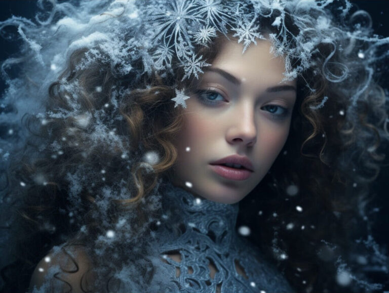 Diamond Painting Vrouw-winter voorbeeldafbeelding van het volledige ontwerp