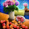 Diamond Painting Vruchten En Bloemen HP Design voorbeeldafbeelding van het volledige ontwerp