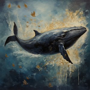 Diamond Painting Walvis voorbeeldafbeelding van het volledige ontwerp