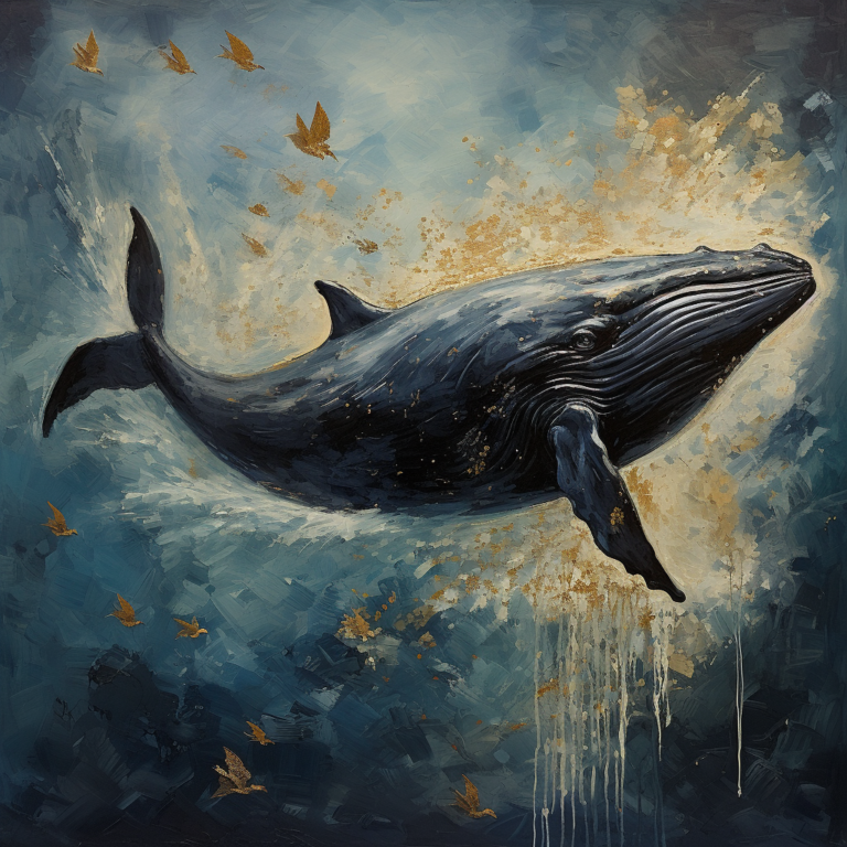 Diamond Painting Walvis voorbeeldafbeelding van het volledige ontwerp