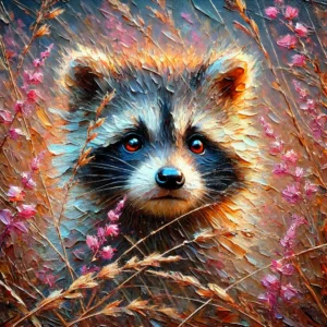 Diamond Painting Wasbeer Wonder voorbeeldafbeelding van het volledige ontwerp