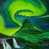 Diamond Painting Waterval Bij Noorderlicht voorbeeldafbeelding van het volledige ontwerp