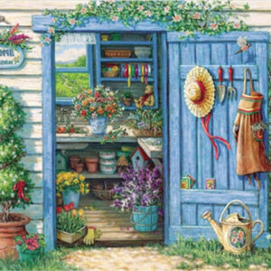 Diamond Painting Welcome My Garden voorbeeldafbeelding van het volledige ontwerp