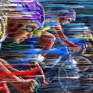 Diamond Painting Wielrennen voorbeeldafbeelding van het volledige ontwerp