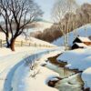 Diamond Painting Winter voorbeeldafbeelding van het volledige ontwerp
