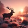 Diamond Painting Winter Hert voorbeeldafbeelding van het volledige ontwerp