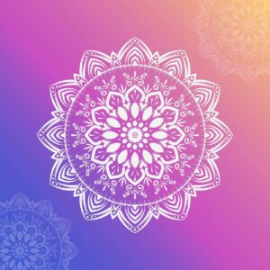 Diamond Painting Witte Mandala voorbeeldafbeelding van het volledige ontwerp