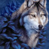 Diamond Painting Wolf voorbeeldafbeelding van het volledige ontwerp