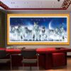 Diamond Painting Wolven Groot Formaat voorbeeldafbeelding van het volledige ontwerp