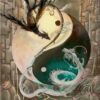 Diamond Painting Yin Yang Chinese Draken voorbeeldafbeelding van het volledige ontwerp