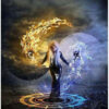 Diamond Painting Yin Yang Water Vrouw voorbeeldafbeelding van het volledige ontwerp