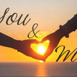 Diamond Painting You & Me voorbeeldafbeelding van het volledige ontwerp