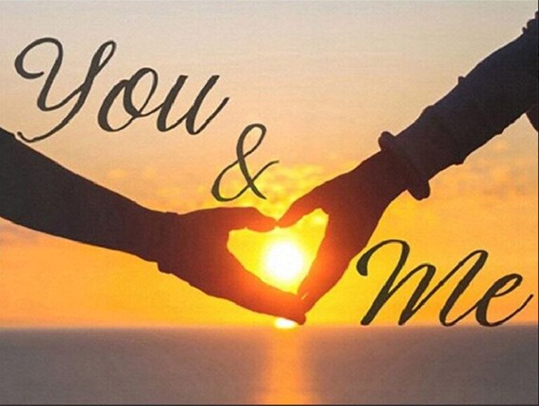 Diamond Painting You & Me voorbeeldafbeelding van het volledige ontwerp