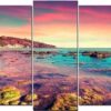 Diamond Painting Zee - Zonsondergang 5 Luiken voorbeeldafbeelding van het volledige ontwerp