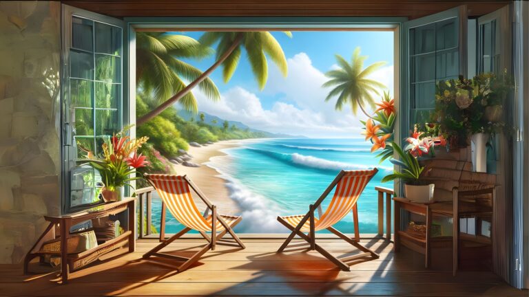 Diamond Painting Zeezicht voorbeeldafbeelding van het volledige ontwerp