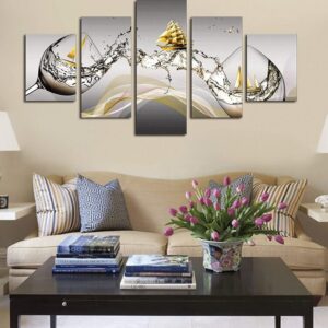 Diamond Painting Zeilschip In Wijnglas 5 Luiken voorbeeldafbeelding van het volledige ontwerp