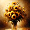 Diamond Painting Zomerse Zonnebloemen In Vaas voorbeeldafbeelding van het volledige ontwerp