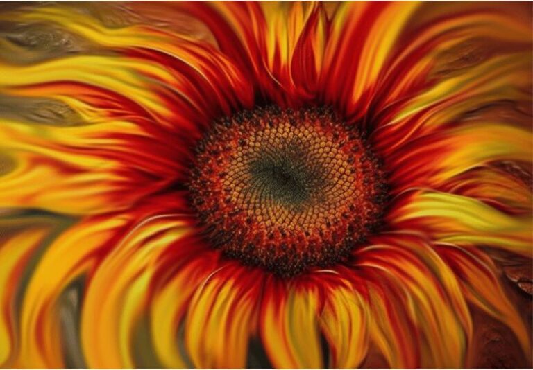 Diamond Painting Zonnebloemen voorbeeldafbeelding van het volledige ontwerp