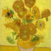 Diamond Painting Zonnebloemen van Vincent Gogh voorbeeldafbeelding van het volledige ontwerp