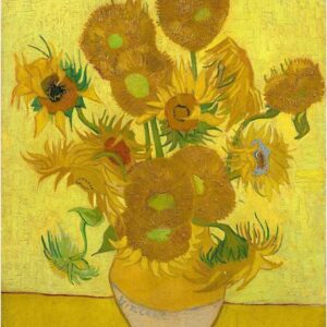 Diamond Painting Zonnebloemen van Vincent Gogh voorbeeldafbeelding van het volledige ontwerp