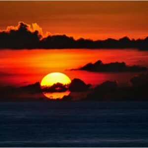 Diamond Painting Zonsondergang voorbeeldafbeelding van het volledige ontwerp
