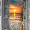 Diamond Painting Zonsondergang Deur Zand voorbeeldafbeelding van het volledige ontwerp