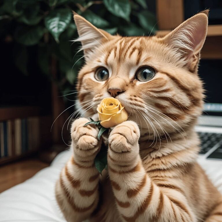 Diamond Painting Zwarte Poes Met Bloem voorbeeldafbeelding van het volledige ontwerp