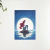 Diamond Painting Disney Zeemeermin Maan voorbeeldafbeelding van het volledige ontwerp