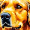 Diamond Painting Gouden Vriend, Abstracte Drip voorbeeldafbeelding van het volledige ontwerp