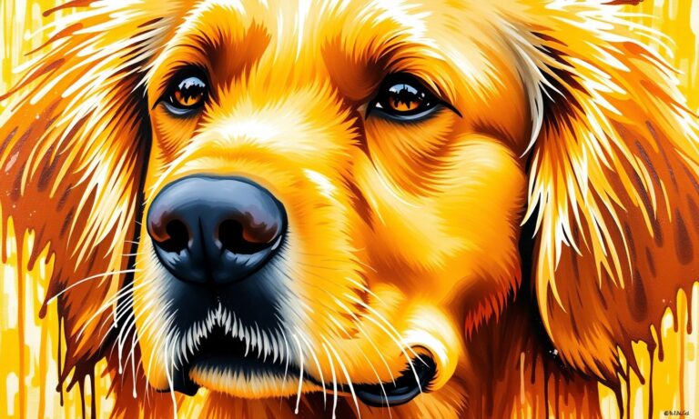 Diamond Painting Gouden Vriend, Abstracte Drip voorbeeldafbeelding van het volledige ontwerp
