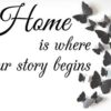 Diamond Painting Home is where our story begins voorbeeldafbeelding van het volledige ontwerp