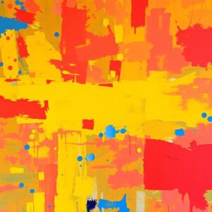 Diamond Painting Kleurrijk abstract paletmes avontuur voorbeeldafbeelding van het volledige ontwerp